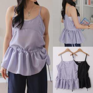 [강물처럼]위쉬몰 LY 멜팅리본프릴끈나시(U295H504) 빅사이즈 (3