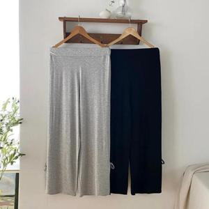 [강물처럼]빅사이즈스판바지 Q889L504 찰랑와이드실키리본팬츠 R