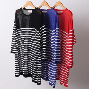 [강물처럼]빅사이즈스카시티 D425L504 롱루즈시스루박시티 RM (3