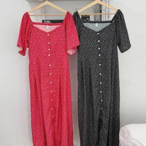 [강물처럼]빅사이즈반팔원피스 U391L504 미니꽃레이어드하객원피