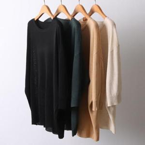 [강물처럼]빅사이즈니트티 I586L504 쿨린넨라운드넥사부티 AP (3