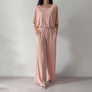 [강물처럼]아이우먼 플리츠반팔팬츠투피스 BNK166M505 빅사이즈