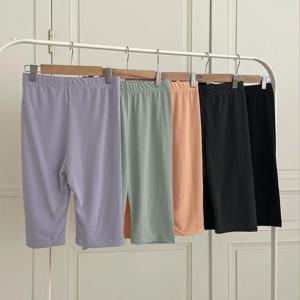 [강물처럼]빅사이즈반바지 S057L505 무지텐션스판5부레깅스 MO (