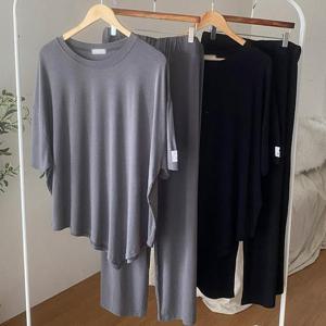 [강물처럼]빅사이즈바지투피스 U412L504 예쁜핏아이스츄리닝세트