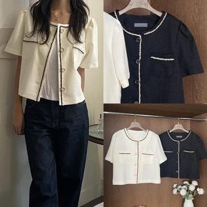 [강물처럼]위쉬몰 YP 센디트위드테잎반팔자켓(S240H505) 빅사이