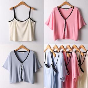 [강물처럼]위쉬몰 DL 배색가디건나시투피스(I813H505) 빅사이즈