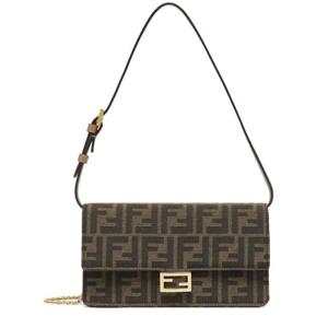 펜디 바게트 체인 지갑 8M0498A98P F0A6E Brown