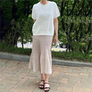 [강물처럼]아이우먼 플리츠배색롱원피스 SML088M207 빅사이즈 (8