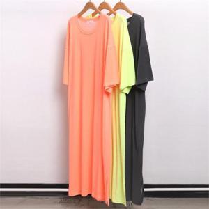 [강물처럼]빅사이즈사랑해요 6241L206 네온 나염 롱 원피스 KY (