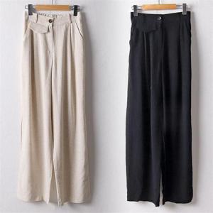 [강물처럼]위쉬몰 NN 버터버튼와이드슬랙스(F015H206) 빅사이즈