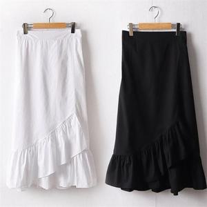 [강물처럼]위쉬몰 DL 코튼이브컬러롱스커트(D914H206) 빅사이즈