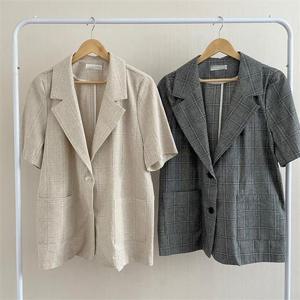 [강물처럼]빅사이즈사랑해요 G966L205 체크패턴카라마자켓 YP (8