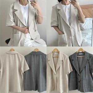 [강물처럼]위쉬몰 YP 투버튼체크카라마자켓(G966H205) 빅사이즈