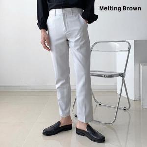 [로즈블로썸][멜팅브라운] 남성 캐주얼 옆밴딩 9부 슬랙스 S-4XL