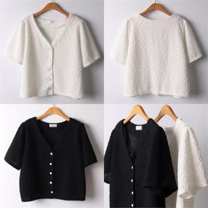 [강물처럼]위쉬몰 CH 브이넥뽀글이숏가디건(I702H205) 빅사이즈