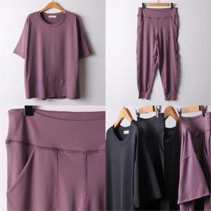 [강물처럼]위쉬몰 IR 스판반팔티팬츠투피스(I705H205) 빅사이즈