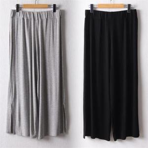 [강물처럼]위쉬몰 RA 스판옆트임와이드팬츠(D833H205) 빅사이즈