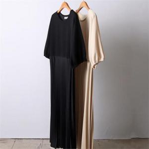 [강물처럼]빅사이즈사랑해요 I630L205 반팔플리츠롱원피스 LT (8