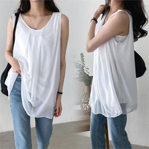 [강물처럼]위쉬몰 IR 심플셔링쉬폰이중나시(E147H205) 빅사이즈