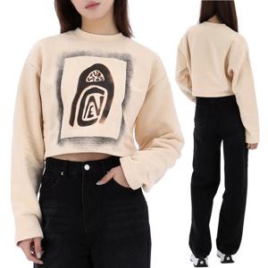 아크네 로고 프린트 크롭 오버핏 맨투맨 AI0118 AE6