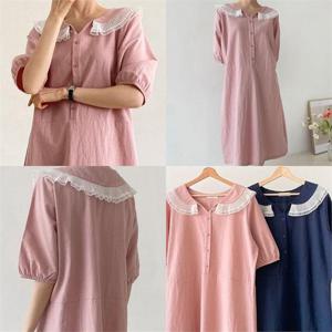 [강물처럼]위쉬몰 BS 레이스프릴린넨원피스(G870H205) 빅사이즈