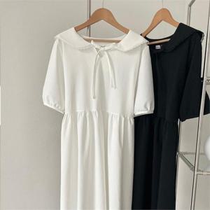 [강물처럼]빅사이즈사랑해요 G835L205 세라프릴넥반팔원피스 YP