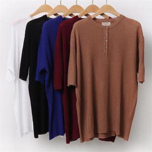 [강물처럼]빅사이즈사랑해요 9807L205 여름골지니트반팔티 RM (8