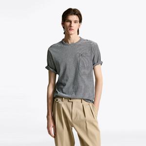 [공식][타미힐피거] 린넨 스트라이프 티셔츠 (T12F1TPO190MT10A4)