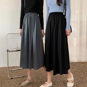 [리더스][리더스]  밴딩 플리츠 롱 스커트 치마 캐주얼 봄가을 (