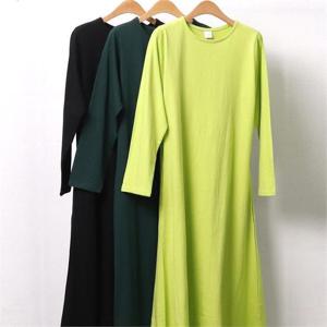 [강물처럼]빅사이즈사랑해요 8867L204 플레어 무지 롱원피스 OD