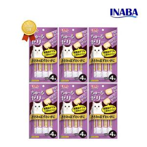 이나바 고양이간식 챠오스틱 TSC-124 닭가슴살과 게살 60G 6개