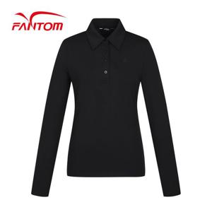 [팬텀] 여성 골지 카라 긴팔 티셔츠