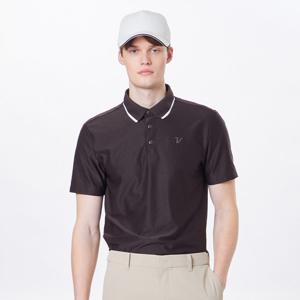 [볼빅어패럴] 남성 골프 사선조직JQD 반 소매 티셔츠 VMTSO312_BR