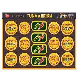 쿨샵 명절선물세트 동원 튜나리챔 64호 참치햄 5세트