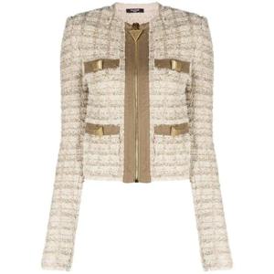 26 SS 발망 트위드 집업 재킷 AF1SK033KD77 TP432136957