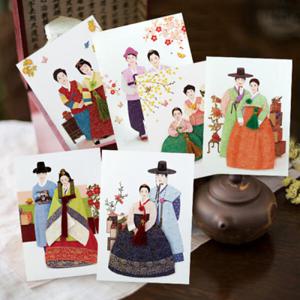 아트박스/프롬앤투 천재일우 한복카드세트 FT224 Set (6종 한세