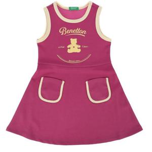 [베네통키즈]QAOP21531VO 와플민소매원피스(2컬러)