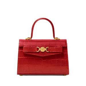 26 SS 베르사체 스몰 크로커다일 엠보스드 탑 핸들 토트 백 10138241A08724 TP441948646