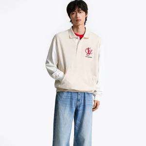 타미진 남여공용 컬러 블록 럭비 스웨트셔츠 T32F6TTO11TMT1