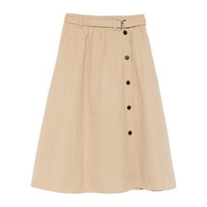 프라다 버튼 디테일 벨티드 코튼 미디 스커트 P127IHSOOO 17ID