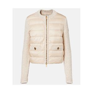 몽클레어 다운 패널 부클레 트리밍 집업 카디건 P01127268