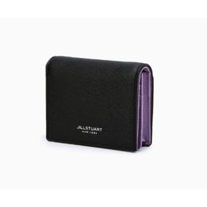 [질스튜어트 ACC] JAWA5F921BK [아크릴볼] 블랙 로고배색 소가죽 2단 반지갑