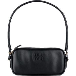 미우미우 5NE024 AF8W F0002 로고 레더 파우치 숄더백