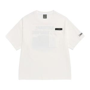 N262MTS580 [NRN] 네이쳐 냉감 그래픽 세미오버핏 반팔 티셔츠 O/WHITE