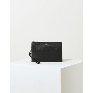 [닥스ACC][GREAT HOUSE CHECK] 블랙 체크배색 소가죽 클러치백 DBBA2F305BK