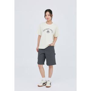 [잠뱅이]유니) 면스판 노말워싱 와이드핏 5부 AP2WL5342-CH