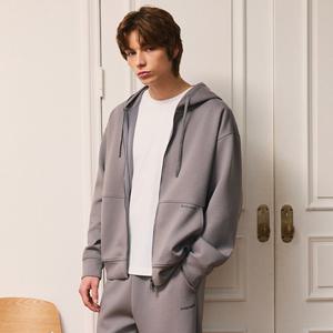 [르꼬끄공식] 유니 쿠션지 루즈핏 후드 집업 QR123LFT13