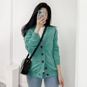 메종마르지엘라 SS 스티치 블렌드 코튼 가디건 민트 S51HA1110S17659 618