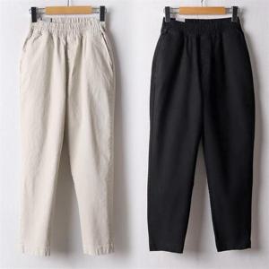 [강물처럼]빅사이즈 뒷트임 면 배기 팬츠 LOI114 통 바지 40인치