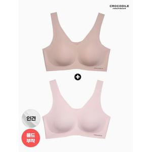 [크로커다일 이너웨어]라이크라 인견쉘론 몰드부착 V넥 브라 1 1 CDWBR5N2830